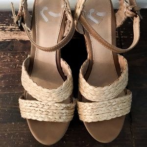 Woven boho wedges